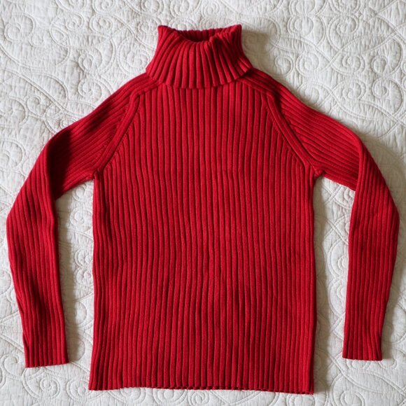 Red Banana Republic Knit Turtleneck Sweater - Picture 1 of 8